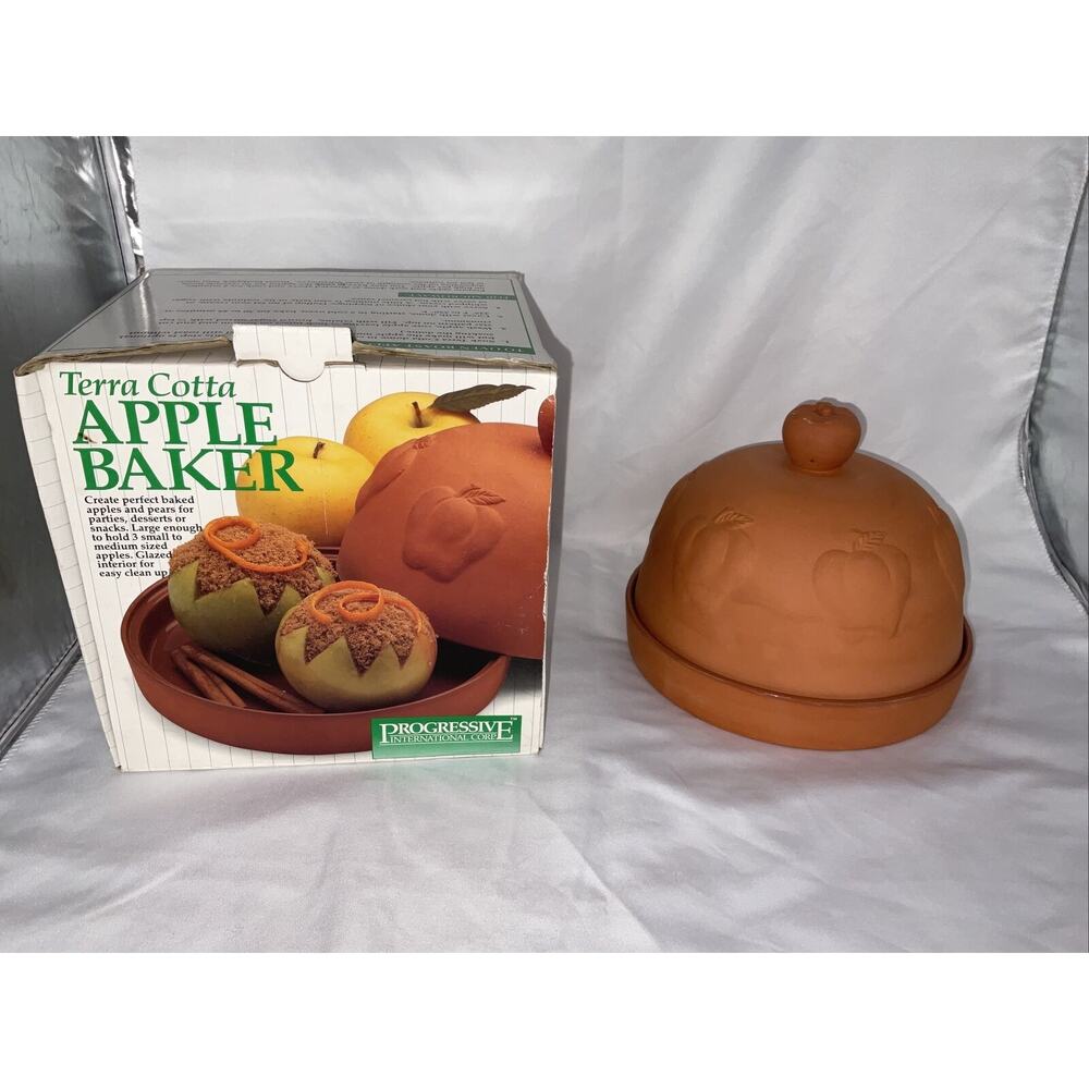 VTG TERRA COTTA APPLE BAKER PROGRESSIVE INTERNATIONAL CORP W/BOX